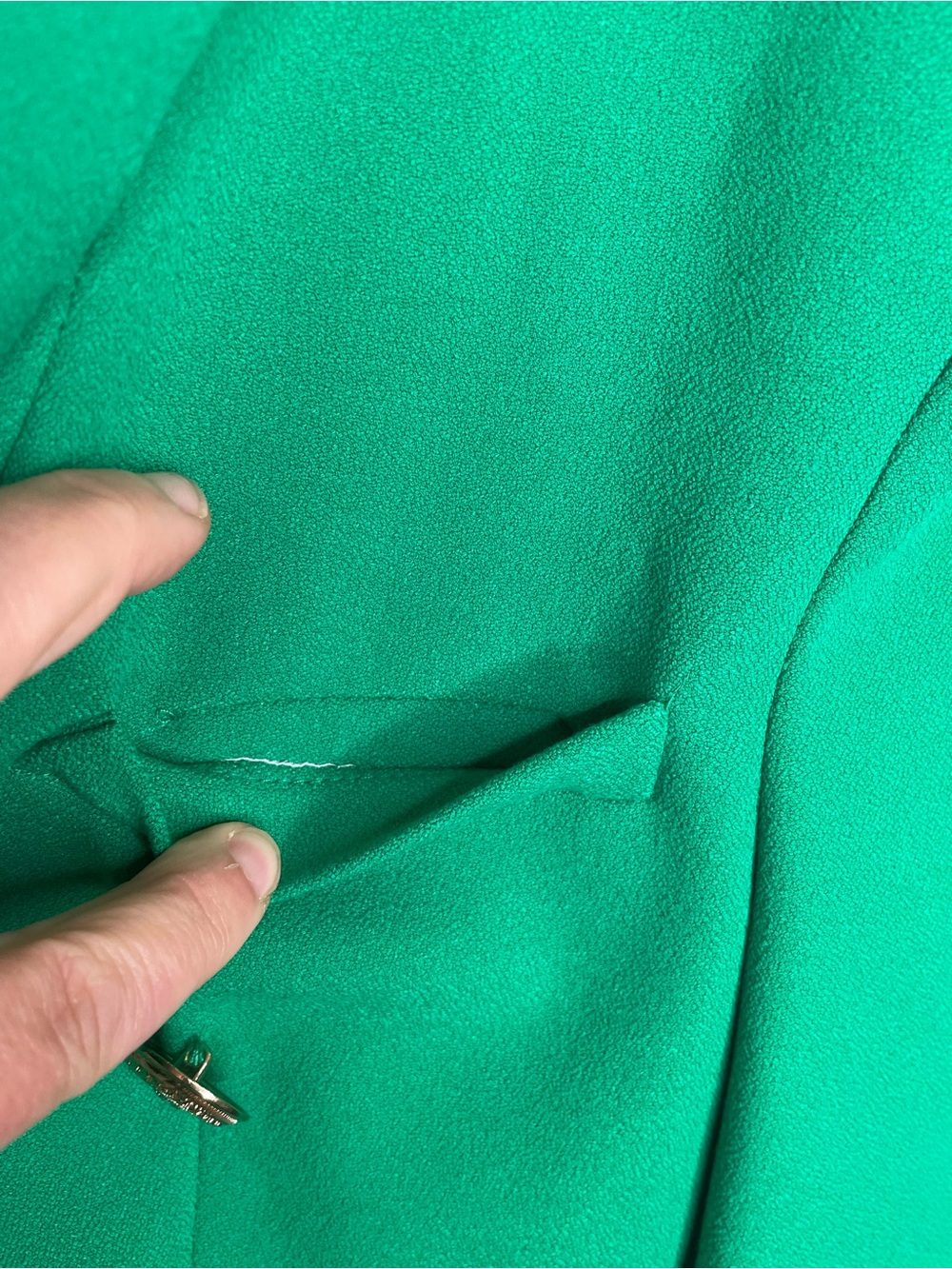 Zara Double-Breasted Blazer Blogger Favorite 2108/555/500 in Emerald Green XS - Picture 9 of 16